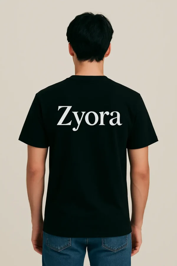 Zyora Essential Logo Tee (Black) - Image 2