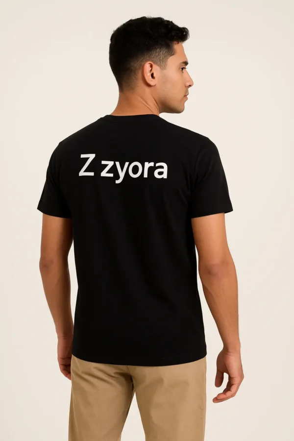 Zyora Essential Logo Tee (Black) - Image 3